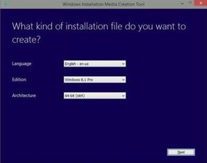 Microsoft Windows software 8.1 Professional OEM DVD dengan COA 64 Bit / 32 Bit
