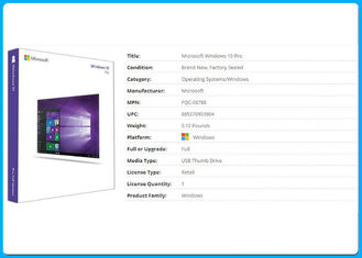 USB Retail Pack Microsoft Windows 10 Pro Software OEM Key / COA / Lisensi 64 Bit Aktivasi online