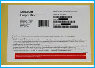 Versi bahasa Inggris Microsoft Windows 10 Pro Software 64 Bit Eniune Lisensi Lifetime Warranty