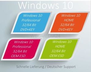 64 Bit DVD Software Microsoft Windows Professional dengan Produk OEM Key, New Sealed