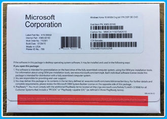 Microsoft Windows 10 Pro Software Home 32bit 64 Bit DVD oem pack, win10 rumah lisensi Geniune