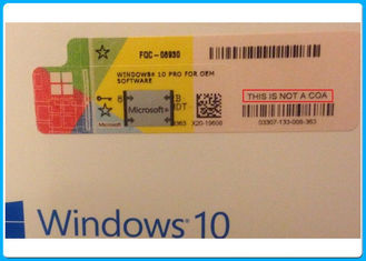 Windows 10 pro 32 Bit / 64 Bit Kode Kunci Produk Perangkat Lunak Microsoft Windows 10 Pro dengan label anti gores Silver