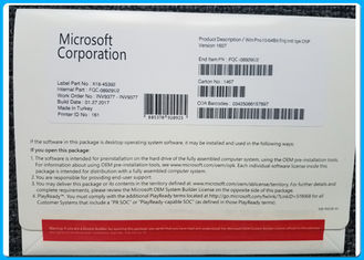 Versi bahasa Inggris Microsoft Windows 10 Pro Software 32/64 Bit Kunci Asli Lisensi OEM