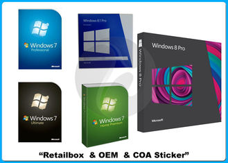 Microsoft Windows 7 Pro Retail Box Windows 7 Ultimate penuh 32 Bit 64 Bit DVD garansi seumur hidup