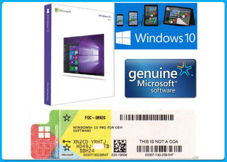 32 Bit / 64 bit Perangkat Lunak Microsoft Windows 10 Pro Kotak Eceran Produk Lisensi Global OEM Key