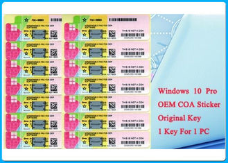 Semua Lanugaue Kompatibel Windows 10 Pro COA Sticker 32bit 64bit Online Aktifkan COA X20 Lisensi OEM Asli